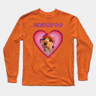 Cavapoo love (plum) Long Sleeve T-Shirt